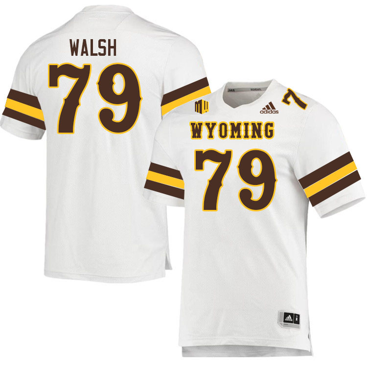 Wyoming Cowboys #79 Jack Walsh College Football Jerseys Stitched Sale-White